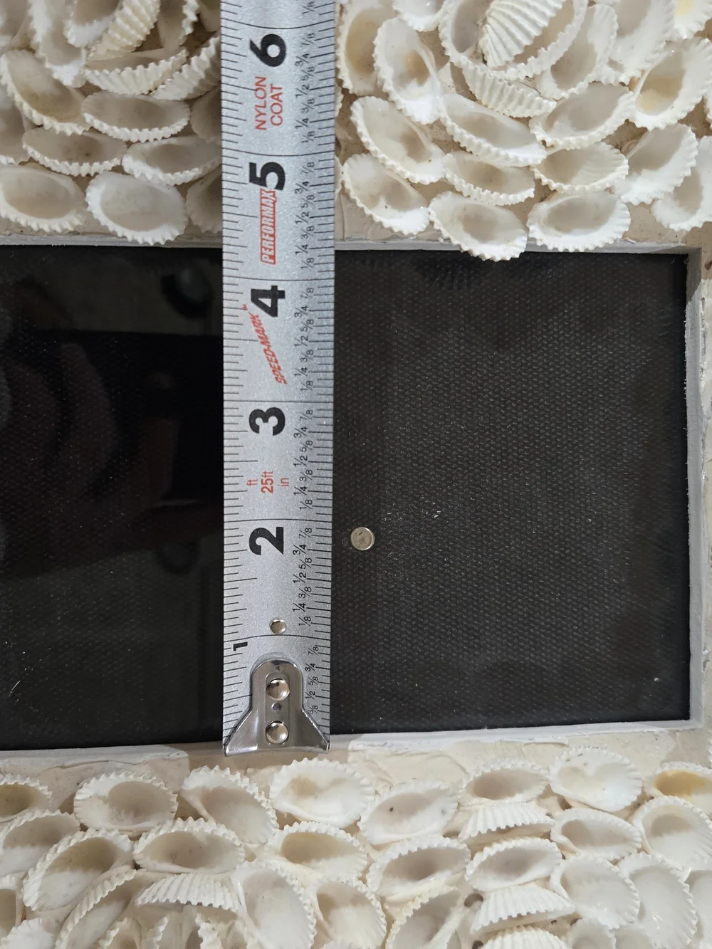 Pier 1 Cream Floral Shell rose Frame